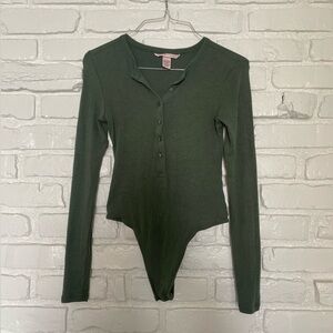 Victoria's Secret Long Sleeve Henley Bodysuit